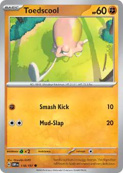 Toedscool Common card from Obsidian Flames