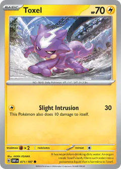 Toxel Common card from Obsidian Flames