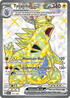 Tyranitar ex Ultra Rare card from Obsidian Flames