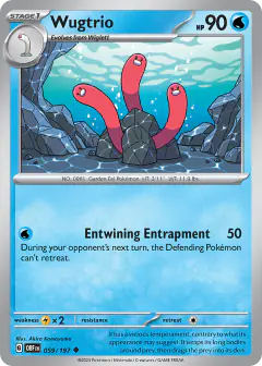 Wugtrio Uncommon card from Obsidian Flames