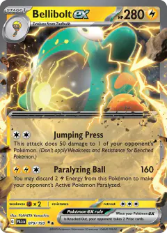Bellibolt ex Double Rare card from Paldea Evolved