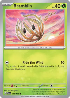 Bramblin Common card from Paldea Evolved