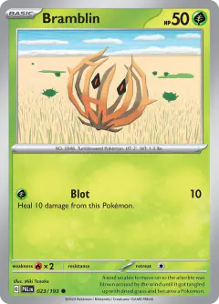 Bramblin Common card from Paldea Evolved
