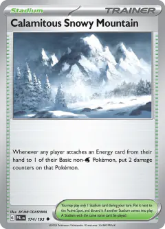 Calamitous Snowy Mountain Uncommon card from Paldea Evolved