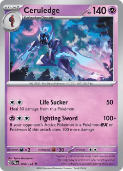 Ceruledge Rare card from Paldea Evolved