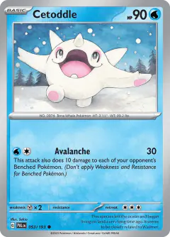 Cetoddle Common card from Paldea Evolved