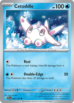 Cetoddle Common card from Paldea Evolved