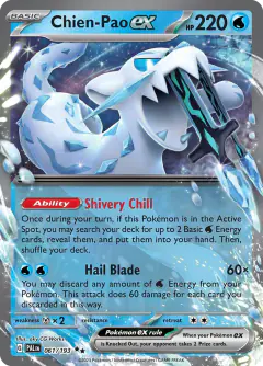 Chien-Pao ex Double Rare card from Paldea Evolved