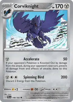 Corviknight Uncommon card from Paldea Evolved