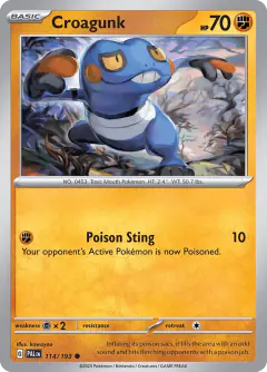Croagunk Common card from Paldea Evolved