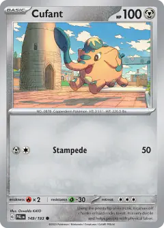 Cufant Common card from Paldea Evolved