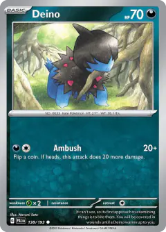 Deino Common card from Paldea Evolved