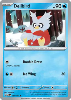 Delibird Common card from Paldea Evolved