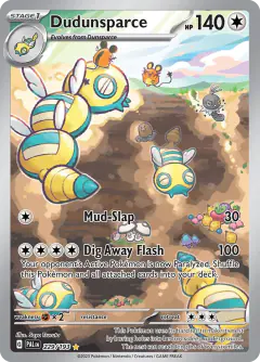 Dudunsparce Illustration Rare card from Paldea Evolved