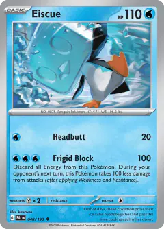 Eiscue Uncommon card from Paldea Evolved