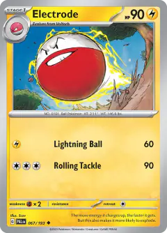 Electrode Uncommon card from Paldea Evolved
