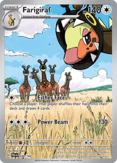 Farigiraf Illustration Rare card from Paldea Evolved