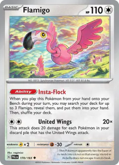 Flamigo Uncommon card from Paldea Evolved
