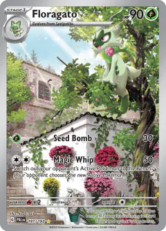 Floragato Illustration Rare card from Paldea Evolved