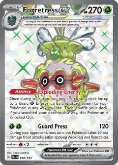 Forretress ex Ultra Rare card from Paldea Evolved