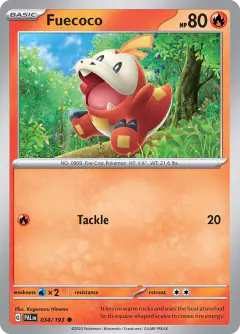 Fuecoco Common card from Paldea Evolved