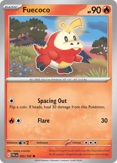 Fuecoco Common card from Paldea Evolved