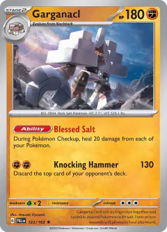 Garganacl Rare card from Paldea Evolved