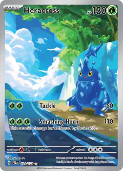 Heracross Illustration Rare card from Paldea Evolved