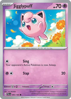 Jigglypuff Common card from Paldea Evolved