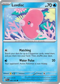 Luvdisc Common card from Paldea Evolved