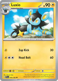 Luxio Uncommon card from Paldea Evolved