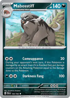 Mabosstiff Uncommon card from Paldea Evolved