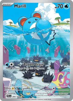 Marill Illustration Rare card from Paldea Evolved