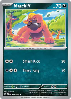 Maschiff Common card from Paldea Evolved