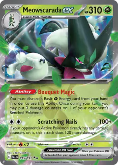 Meowscarada ex Double Rare card from Paldea Evolved