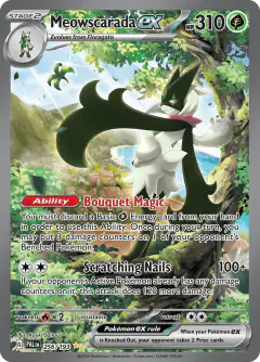 Meowscarada ex Special Illustration Rare card from Paldea Evolved