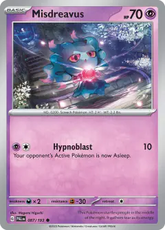 Misdreavus Common card from Paldea Evolved