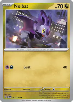 Noibat Common card from Paldea Evolved