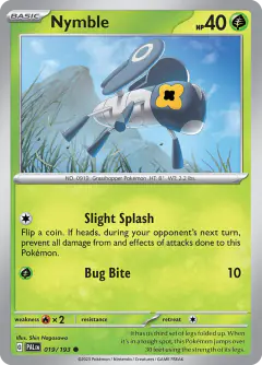 Nymble Common card from Paldea Evolved