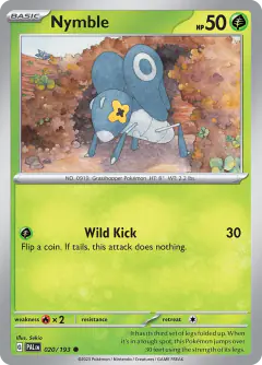Nymble Common card from Paldea Evolved
