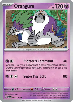 Oranguru Uncommon card from Paldea Evolved