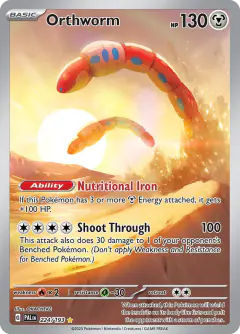 Orthworm Illustration Rare card from Paldea Evolved