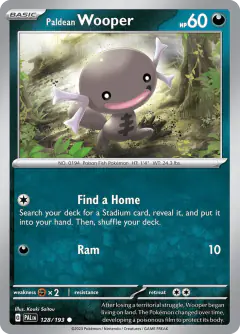 Paldean Wooper Common card from Paldea Evolved