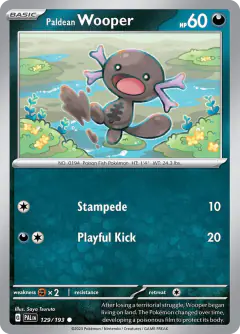 Paldean Wooper Common card from Paldea Evolved