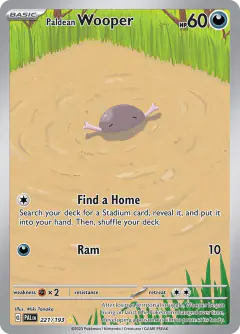 Paldean Wooper Illustration Rare card from Paldea Evolved
