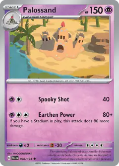 Palossand Uncommon card from Paldea Evolved