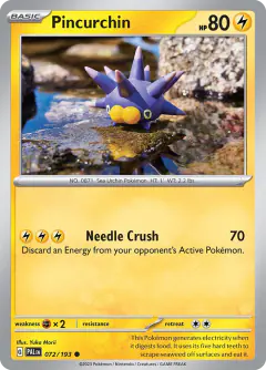 Pincurchin Common card from Paldea Evolved