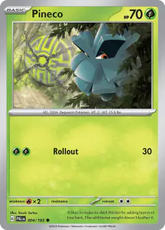 Pineco Common card from Paldea Evolved