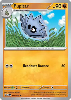 Pupitar Uncommon card from Paldea Evolved