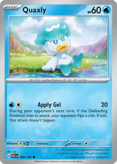 Quaxly Common card from Paldea Evolved